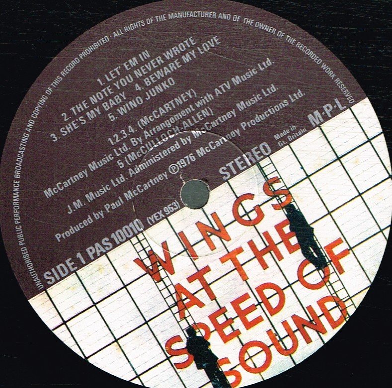 Wings - At The Speed Of Sound - Lp