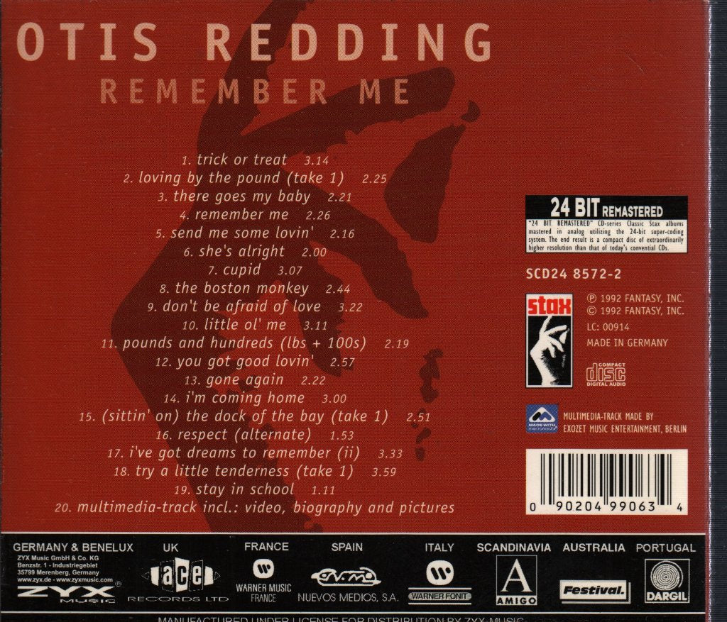 Otis Redding - Remember Me - Cd