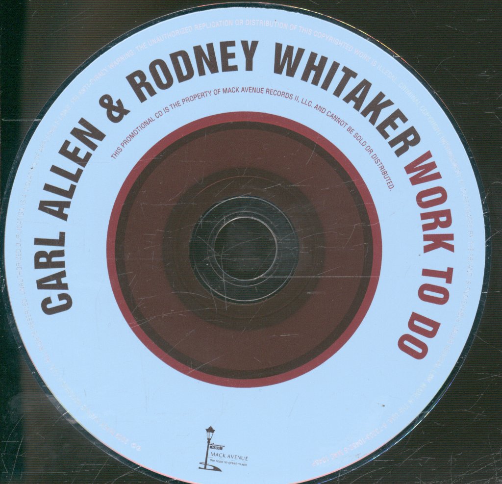 Carl Allen & Rodney Whitaker - Work To Do - Cd