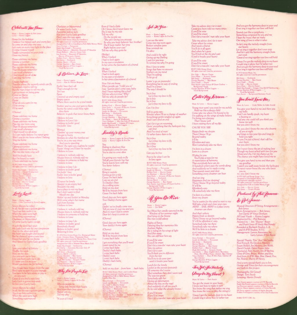Kenny Loggins - Celebrate Me Home - Lp