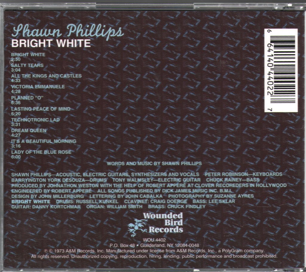 Shawn Phillips - Bright White - Cd