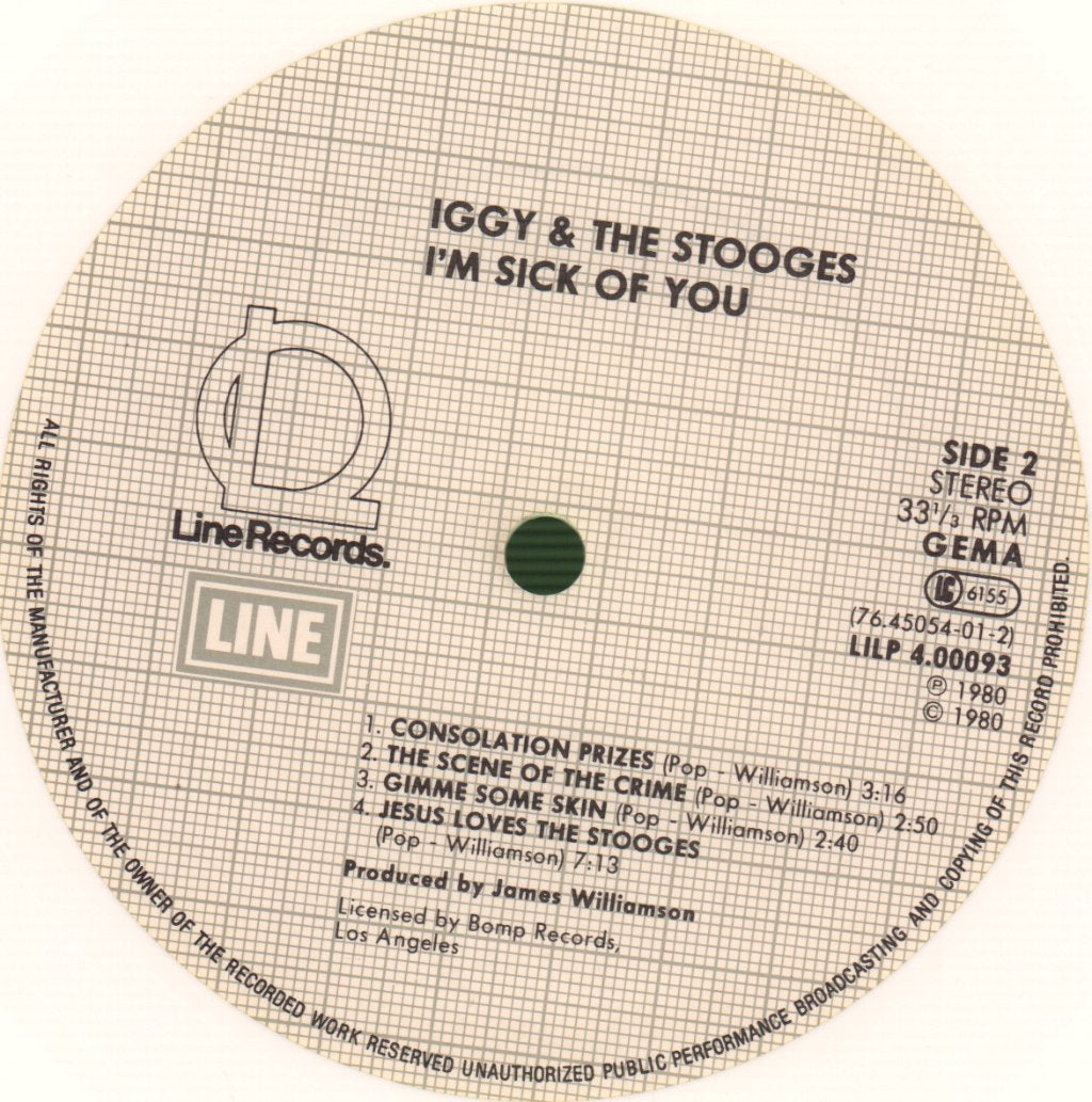 Iggy And The Stooges - I'm Sick Of You - Lp