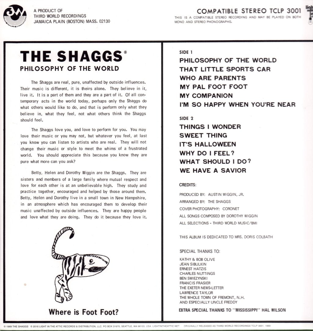 Shaggs - Philosophy Of The World - Lp