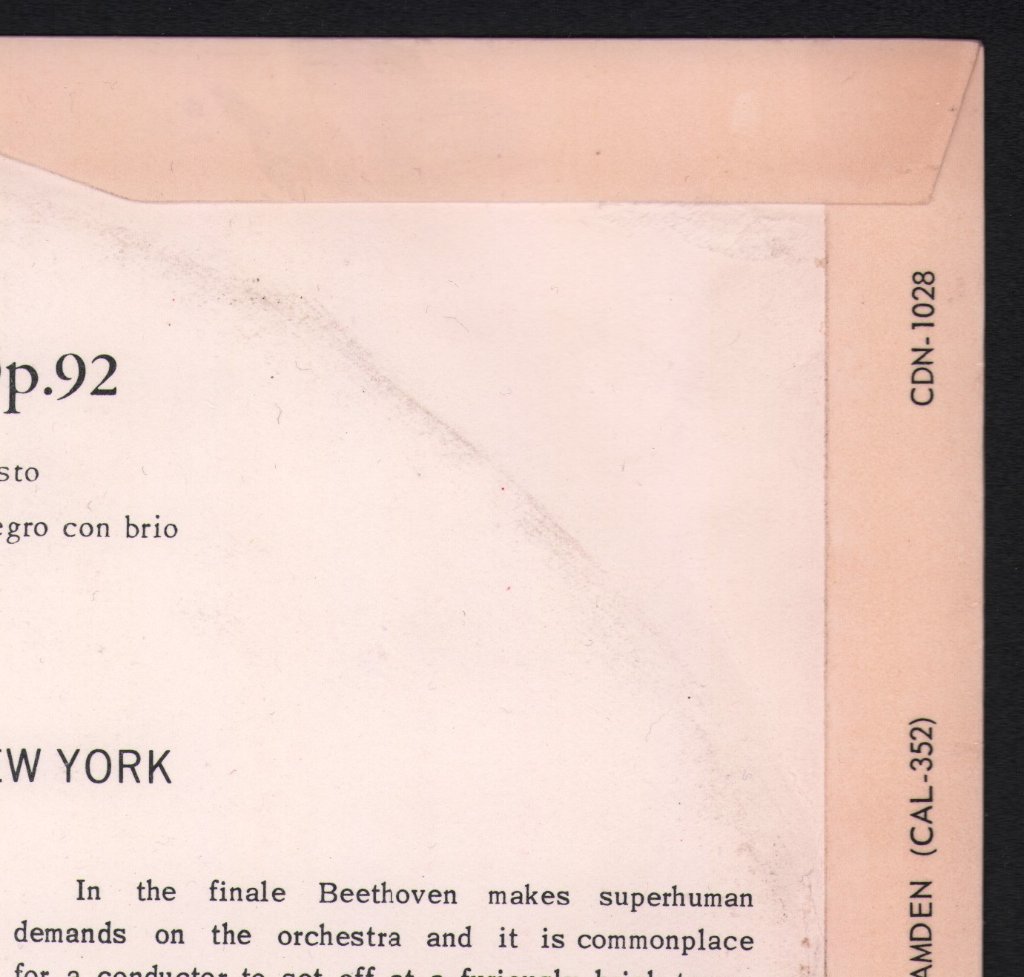 Arturo Toscanini / New York Philharmonic Orchestra - Beethoven - Seventh Symphony - Lp