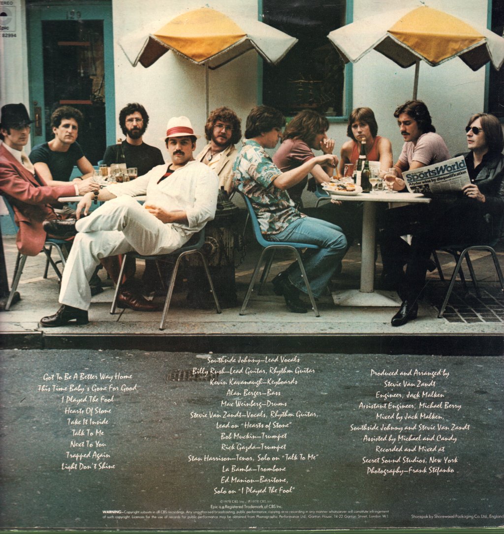 Southside Johnny & The Asbury Jukes - Hearts Of Stone - Lp