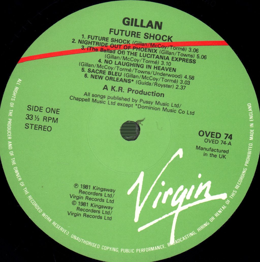 Gillan - Future Shock - Lp