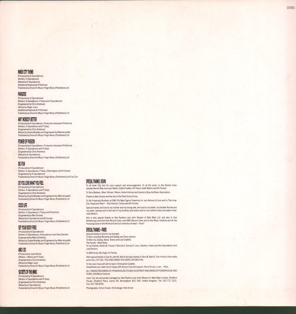 Inner City - Paradise - Lp