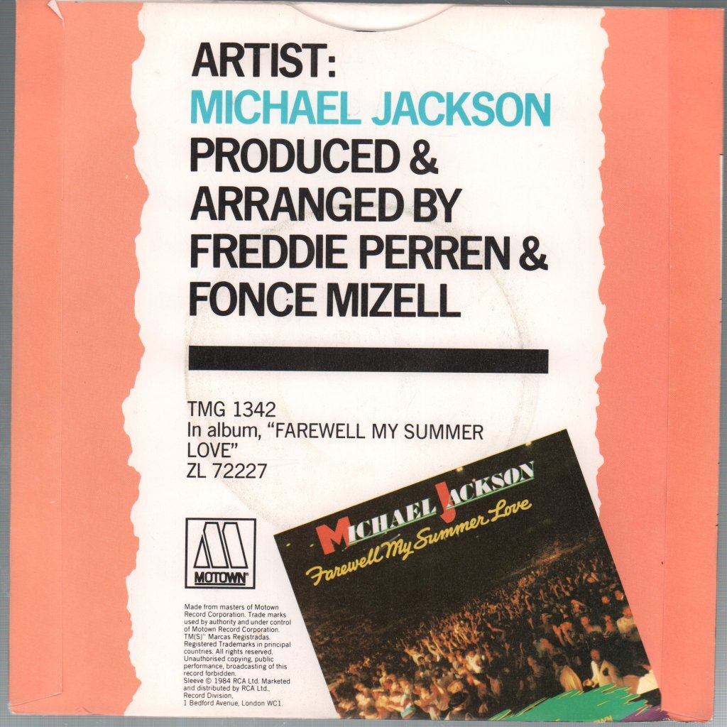 Michael Jackson - Farewell My Summer Love - 7 Inch