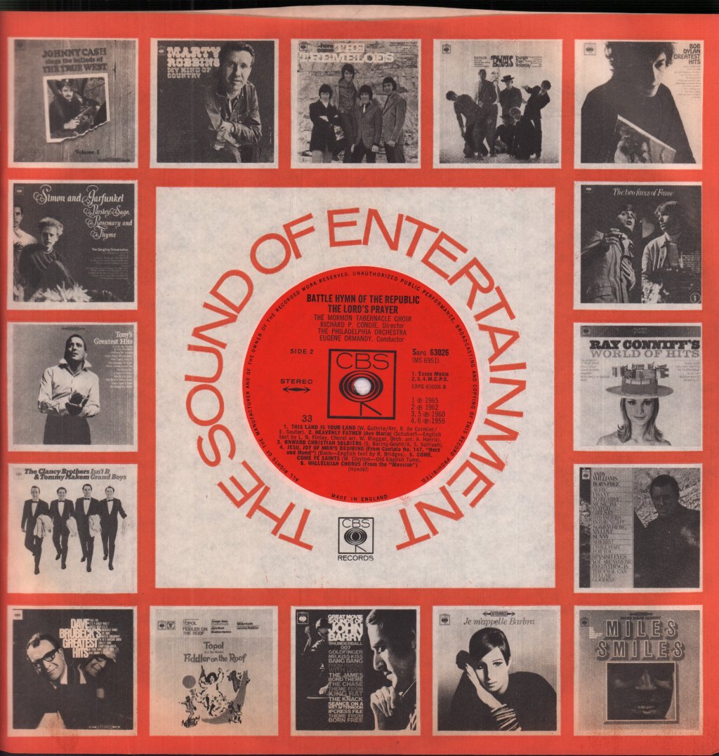 Mormon Tabernacle Choir - Battle Hymn Of The Republic The Lord's Prayer - Lp