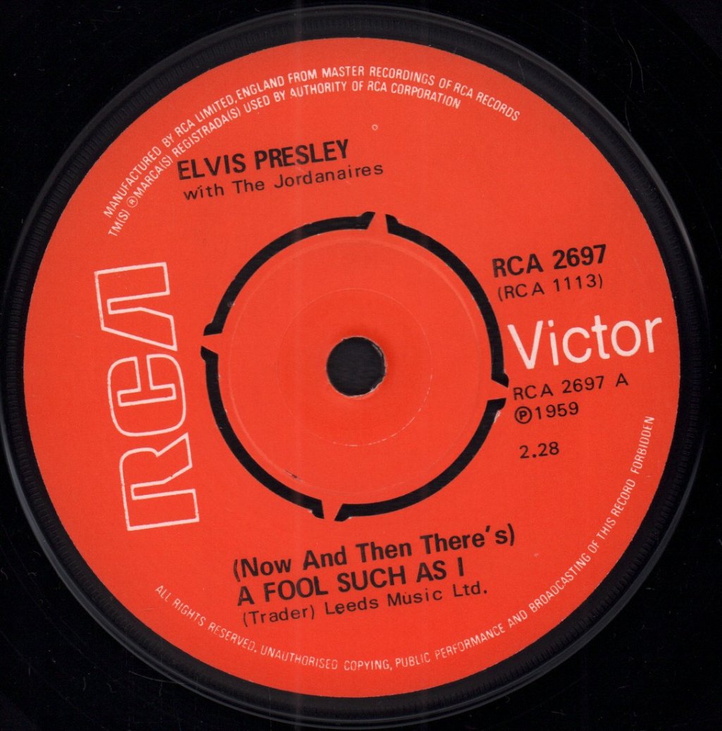 Elvis Presley - A Fool Such As I - 7 Inch