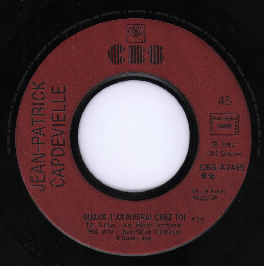 Jean-Patrick Capdevielle - Qu'est Ce Qui Va Rester - 7 Inch