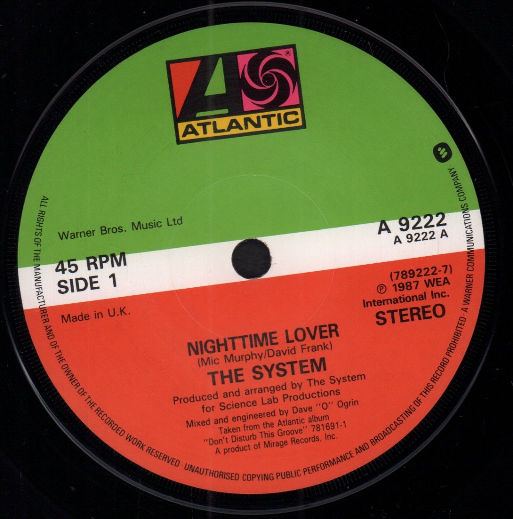 System (80'S) - Nighttime Lover - 7 Inch