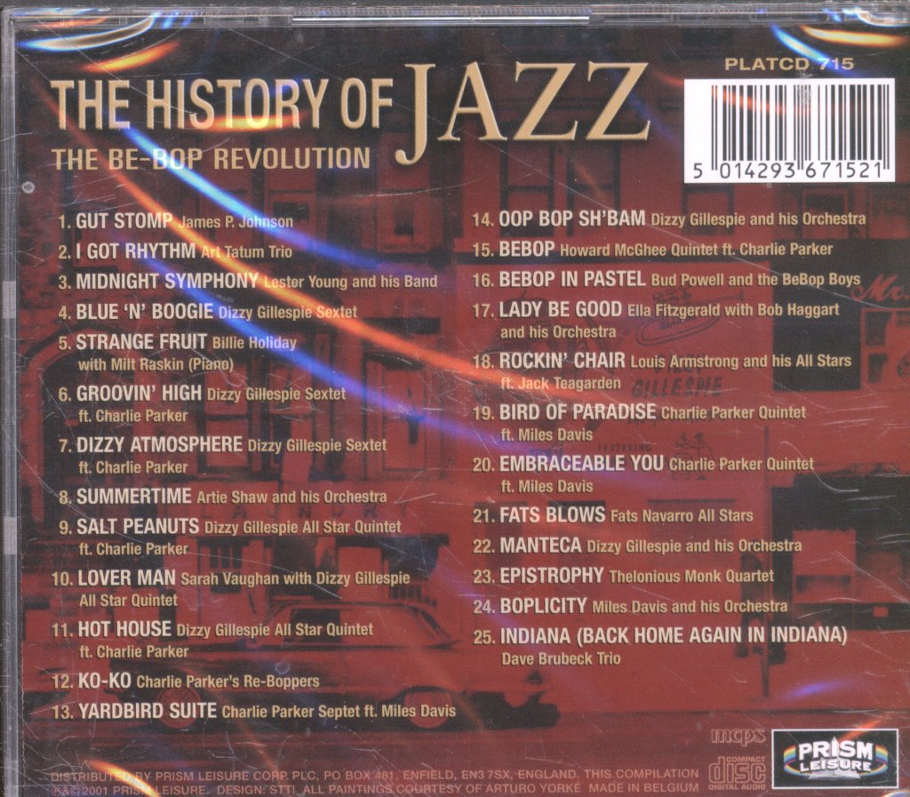 Various Artists - History Of Jazz-The Be-Bop Revolution - Cd