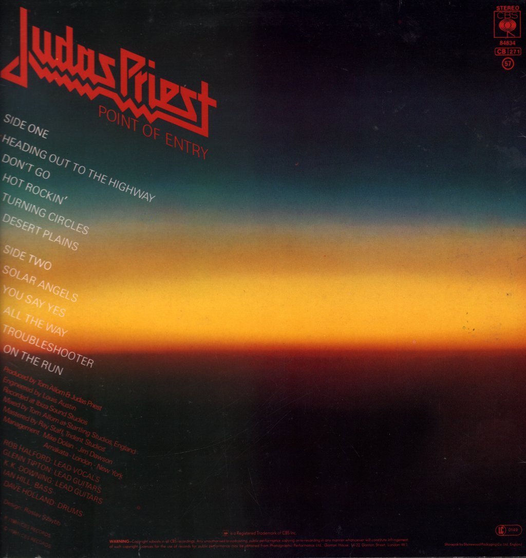 Judas Priest - Point Of Entry - Lp