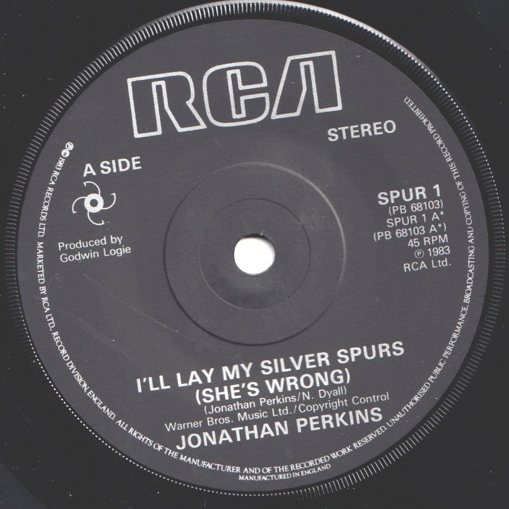 Jonathan Perkins - I'll Lay My Silver Spurs - 7 Inch