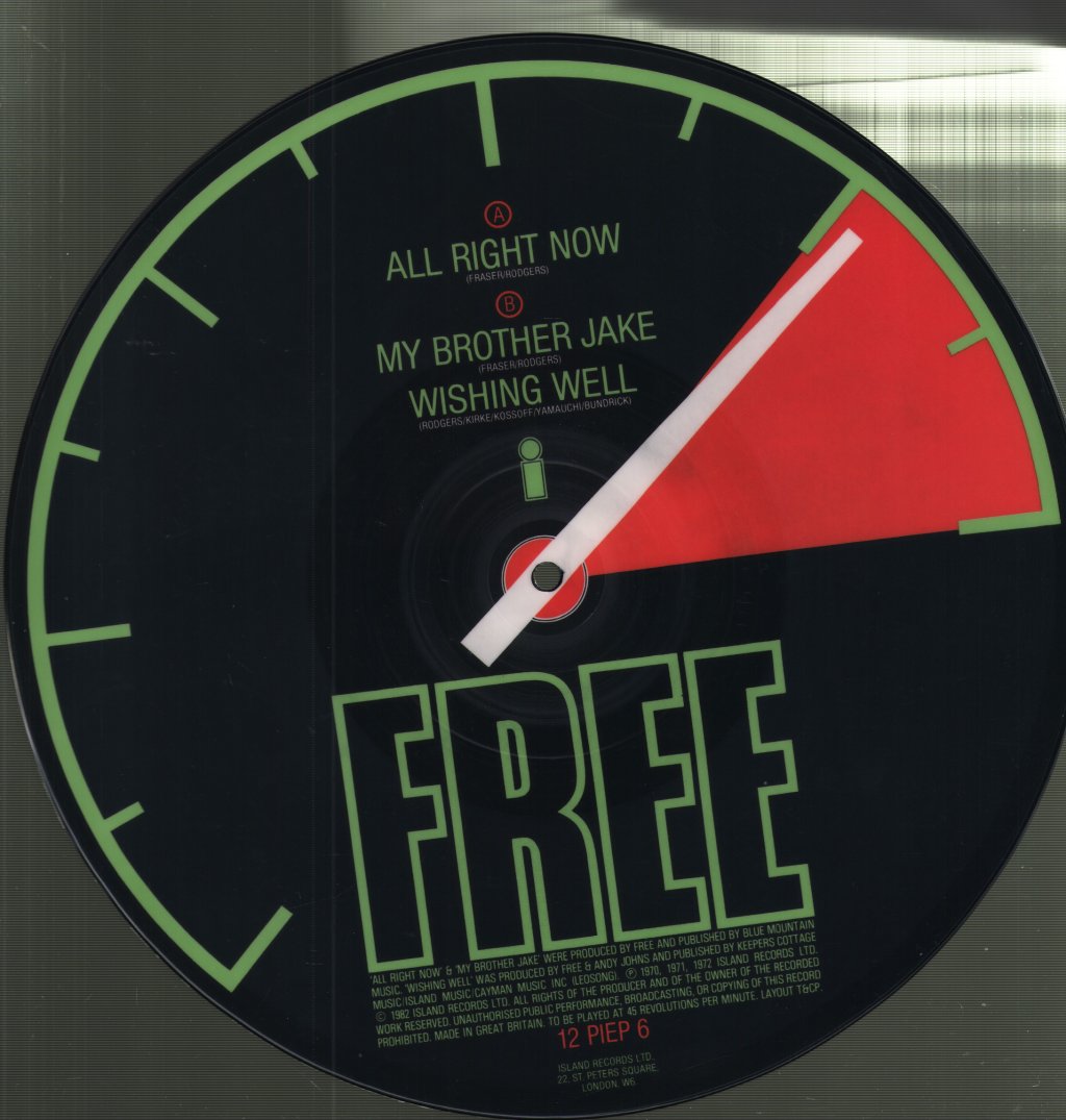 Free (Blues/Rock Group) - All Right Now - 12 Inch