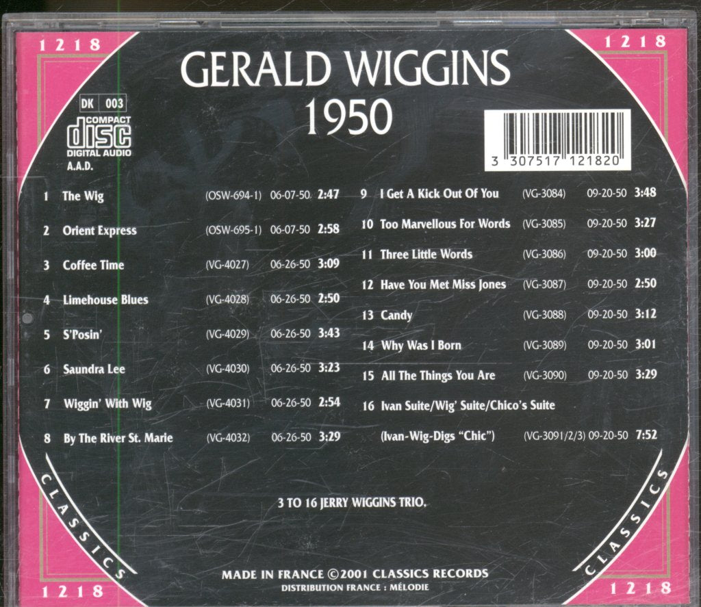 Gerald Wiggins - 1950 - Cd