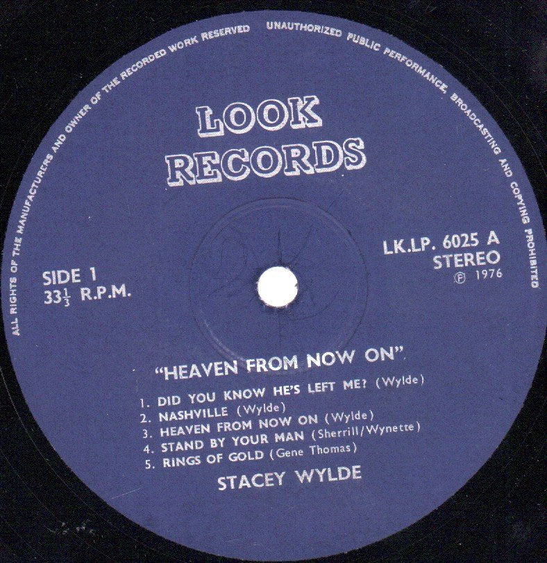 Stacey Wylde - heaven from now on - Lp