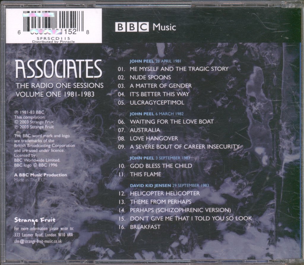 Associates - Radio One Sessions Volume One 1981-1983 - Cd