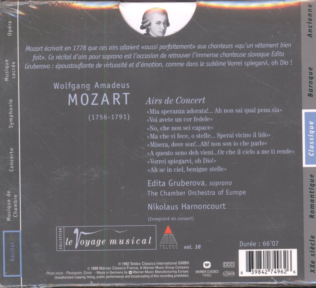 Gruberova Harnoncourt - Mozart - Aires De Concert Vol 38 - Cd