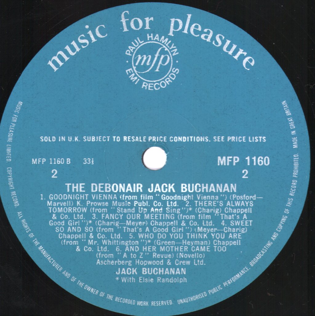 Jack Buchanan with Binnie Hale and Elsie Randolph - Debonair - Lp