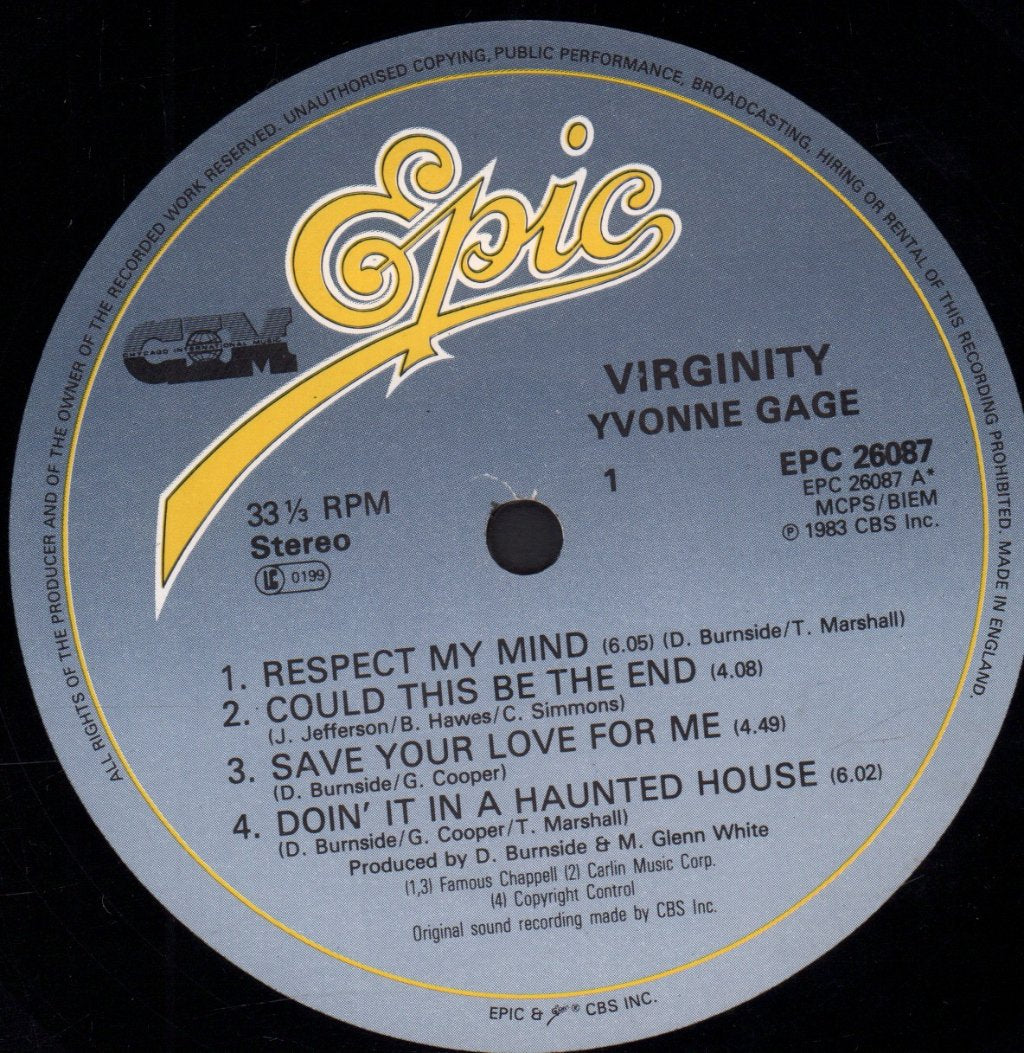 Yvonne Gage - Virginity - Lp