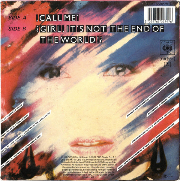 Spagna - Call Me - 7 Inch