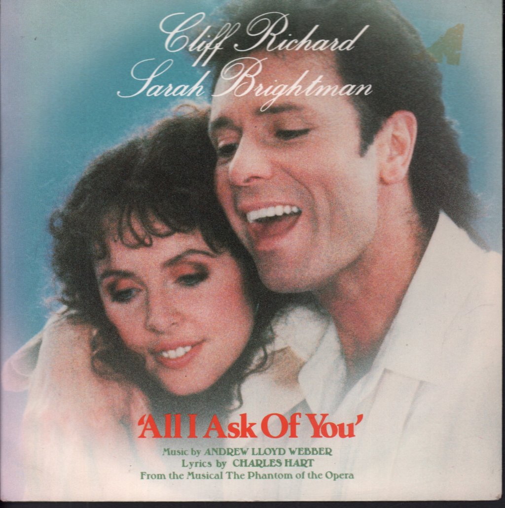 Cliff Richard And Sarah Brightman - All I Ask Of You - 7 Inch