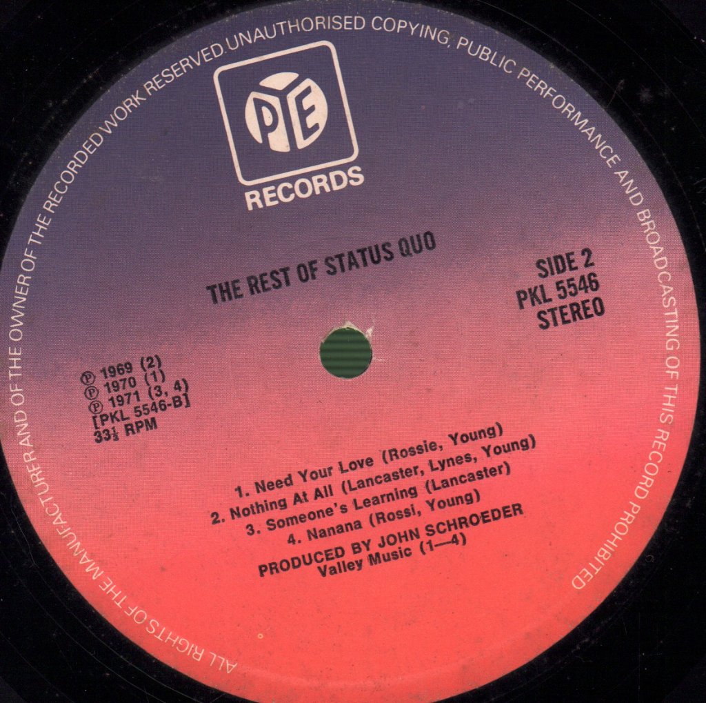 Status Quo - Rest Of Status Quo - Lp