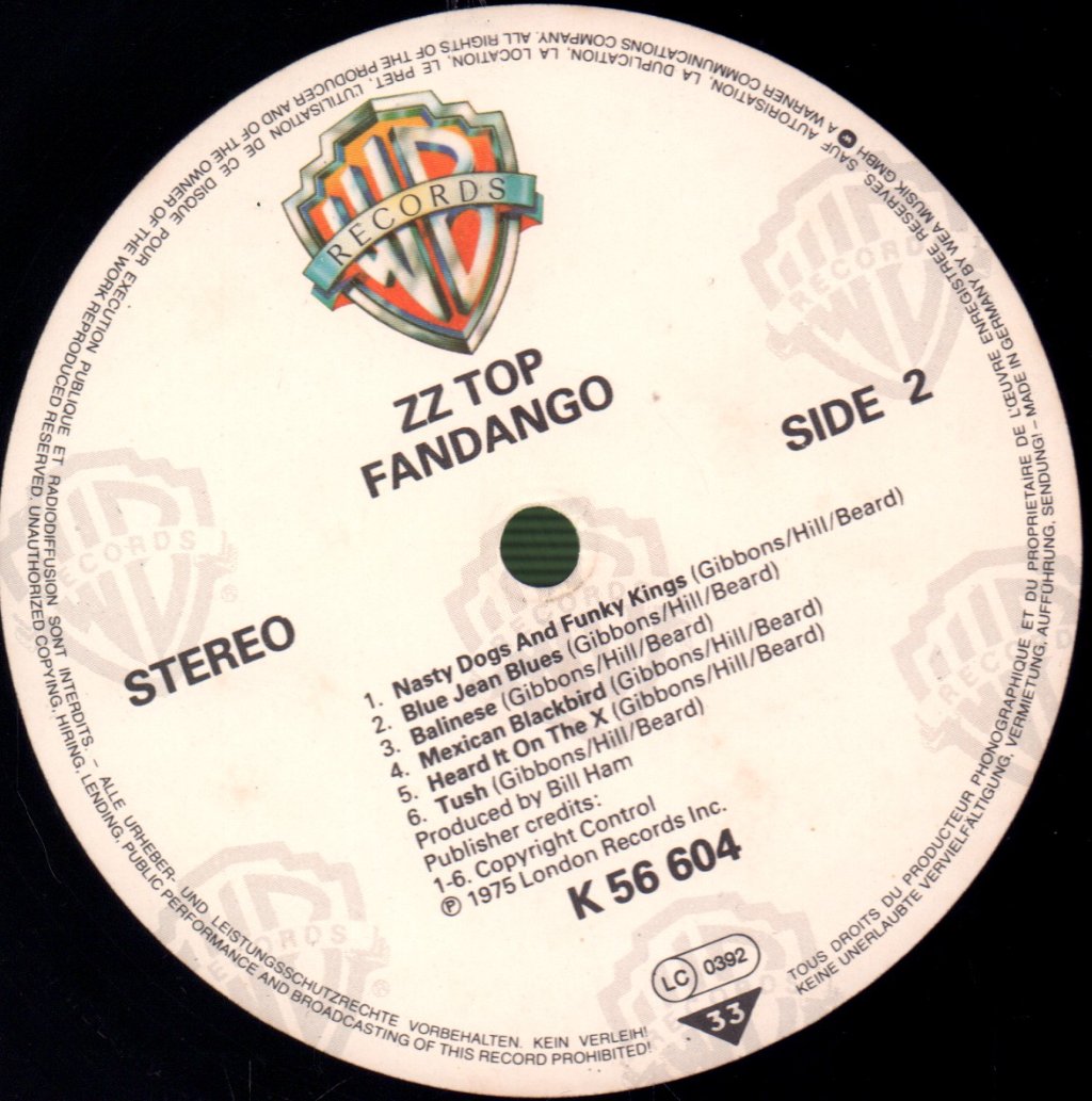 ZZ Top - Fandango! - Lp