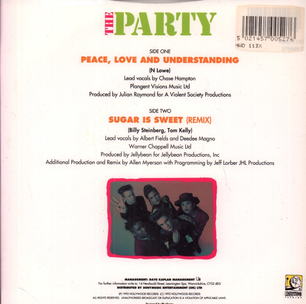 Party (Us Group) - Peace Love And Understanding - 7 Inch