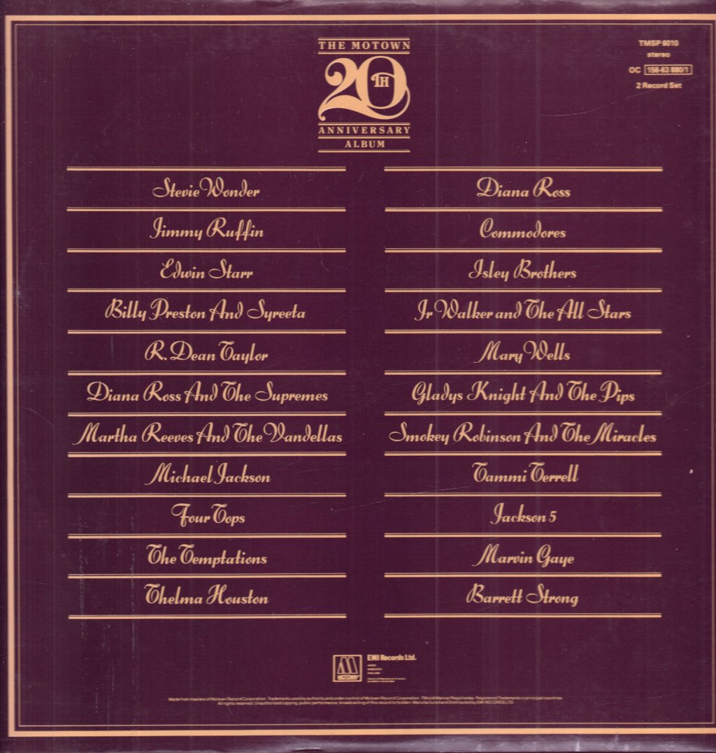 Various Artists - Motown 20Th Anniversary Album - Double Lp