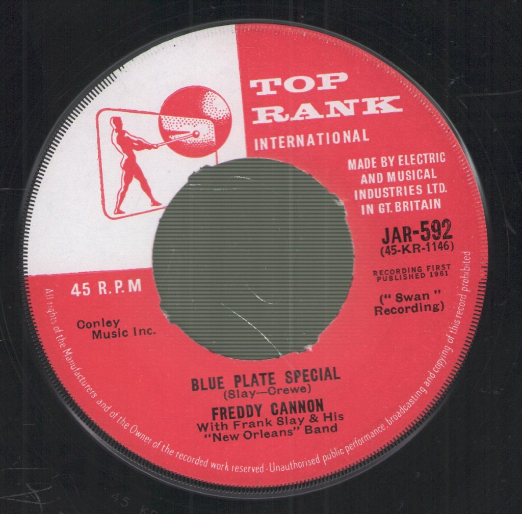 Freddy Cannon - For Me And My Gal / Blue Plate Special - 7 Inch