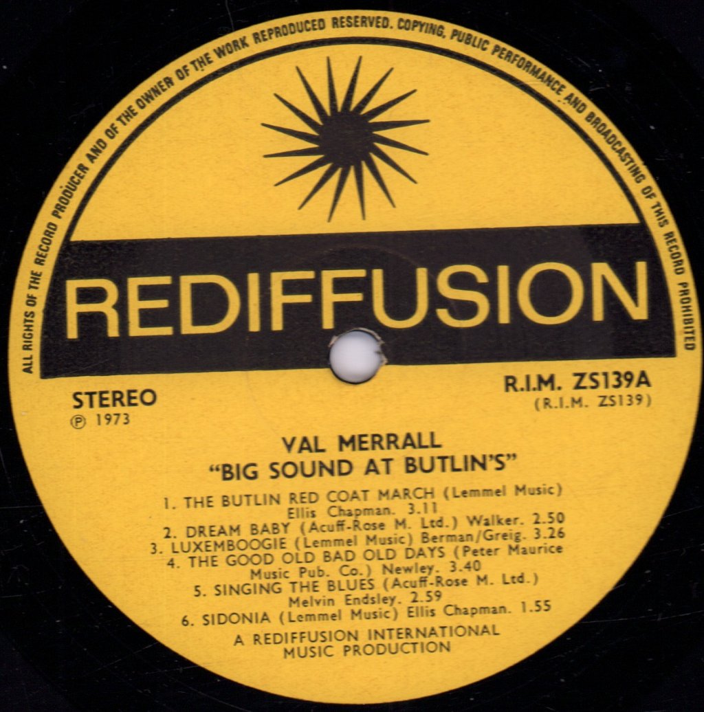 Val Merrall - Big Sound At Butlins - Lp