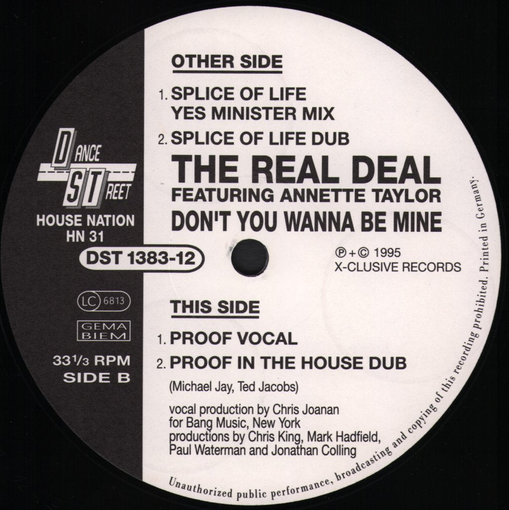 Real Deal Featuring Annette Taylor - Don't You Wanna Be Mine - Double 12 Inch