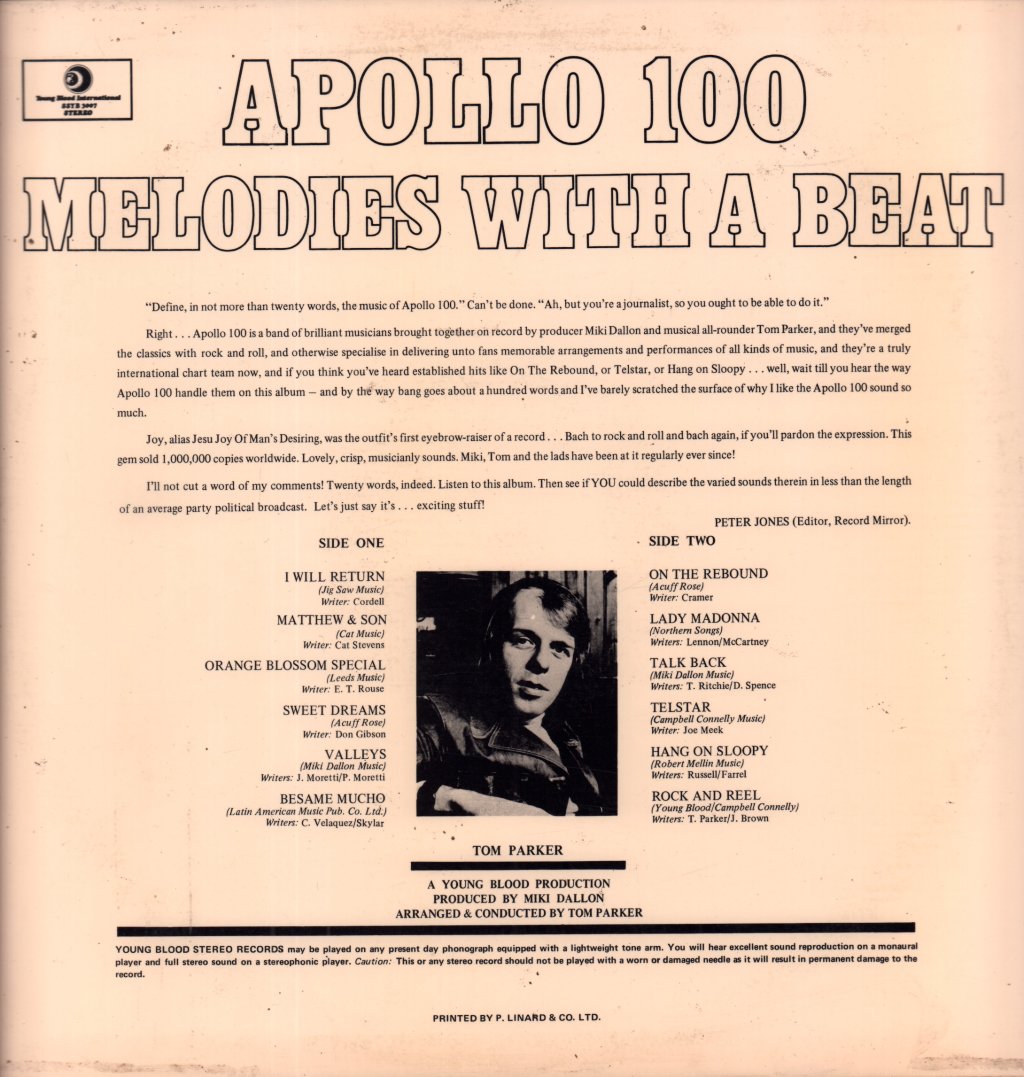 Apollo 100 - Melodies With A Beat - Lp
