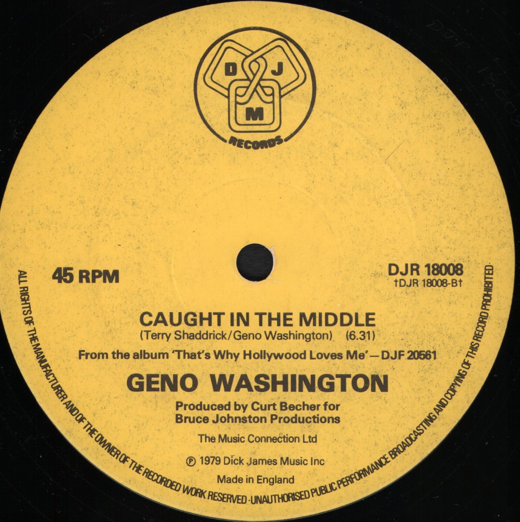 Geno Washington - Baby Come Back - 12 Inch