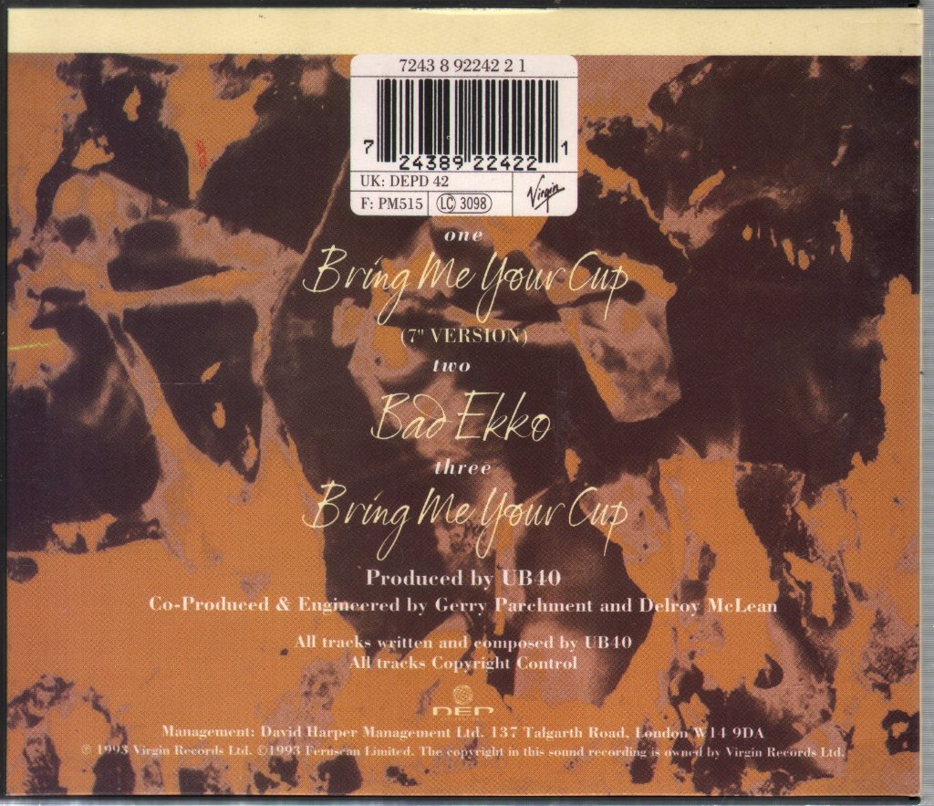 UB40 - Bring Me Your Cup - Cd