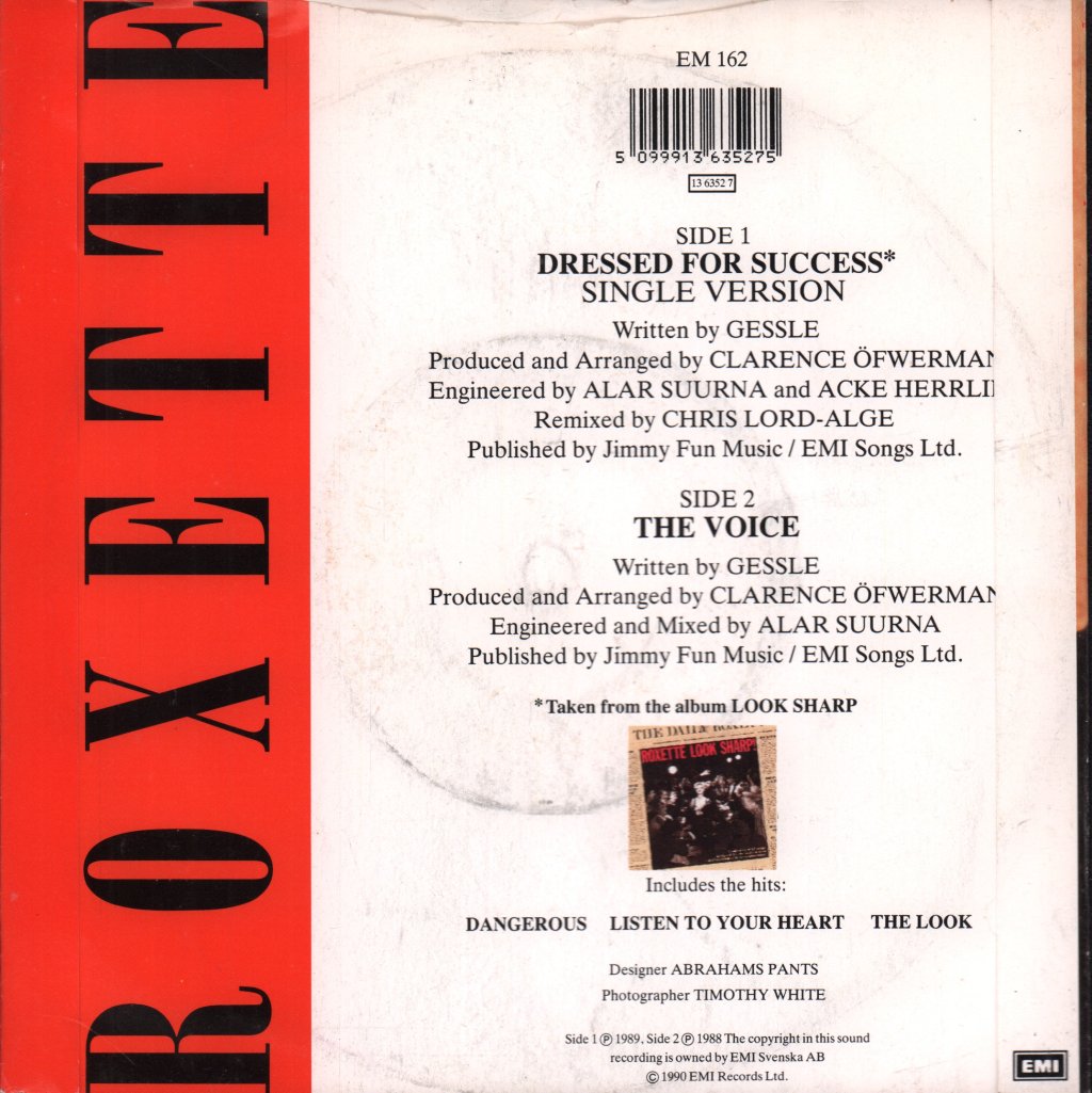 Roxette - Dressed For Success - 7 Inch