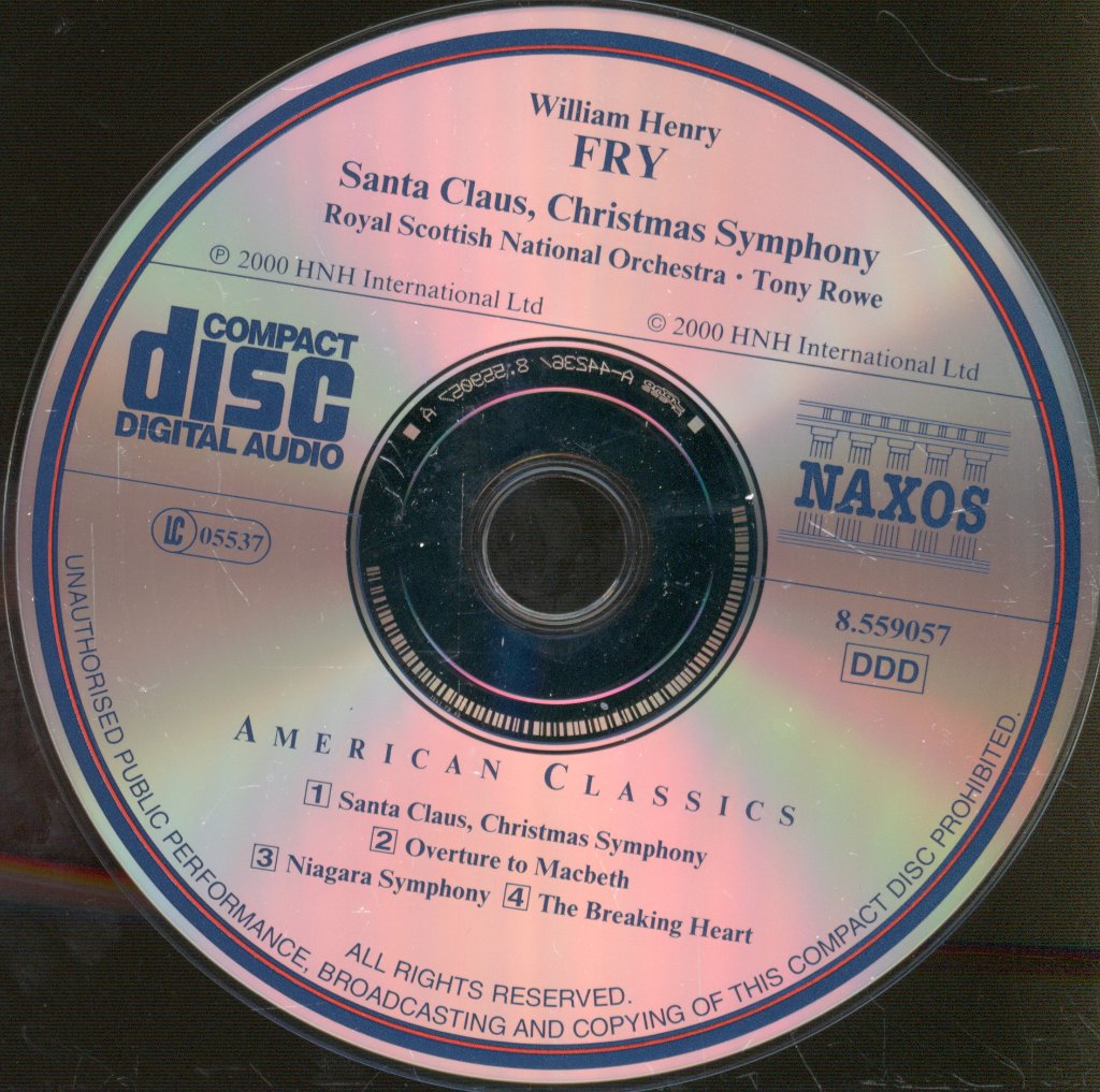 Royal Scottish National Orchestra, Tony Rowe - William Henry Fry - Santa Claus Symphony - Cd