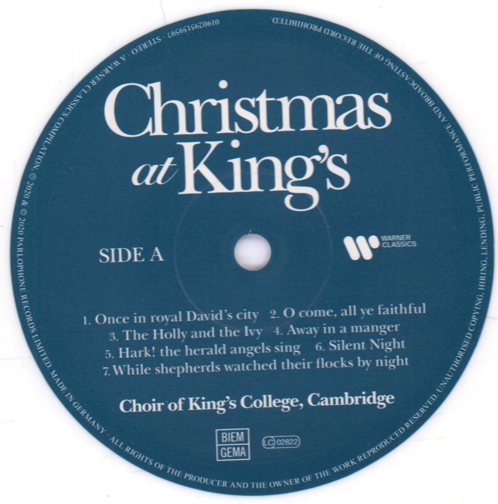 King's College Choir Of Cambridge - Christmas at King's - Lp