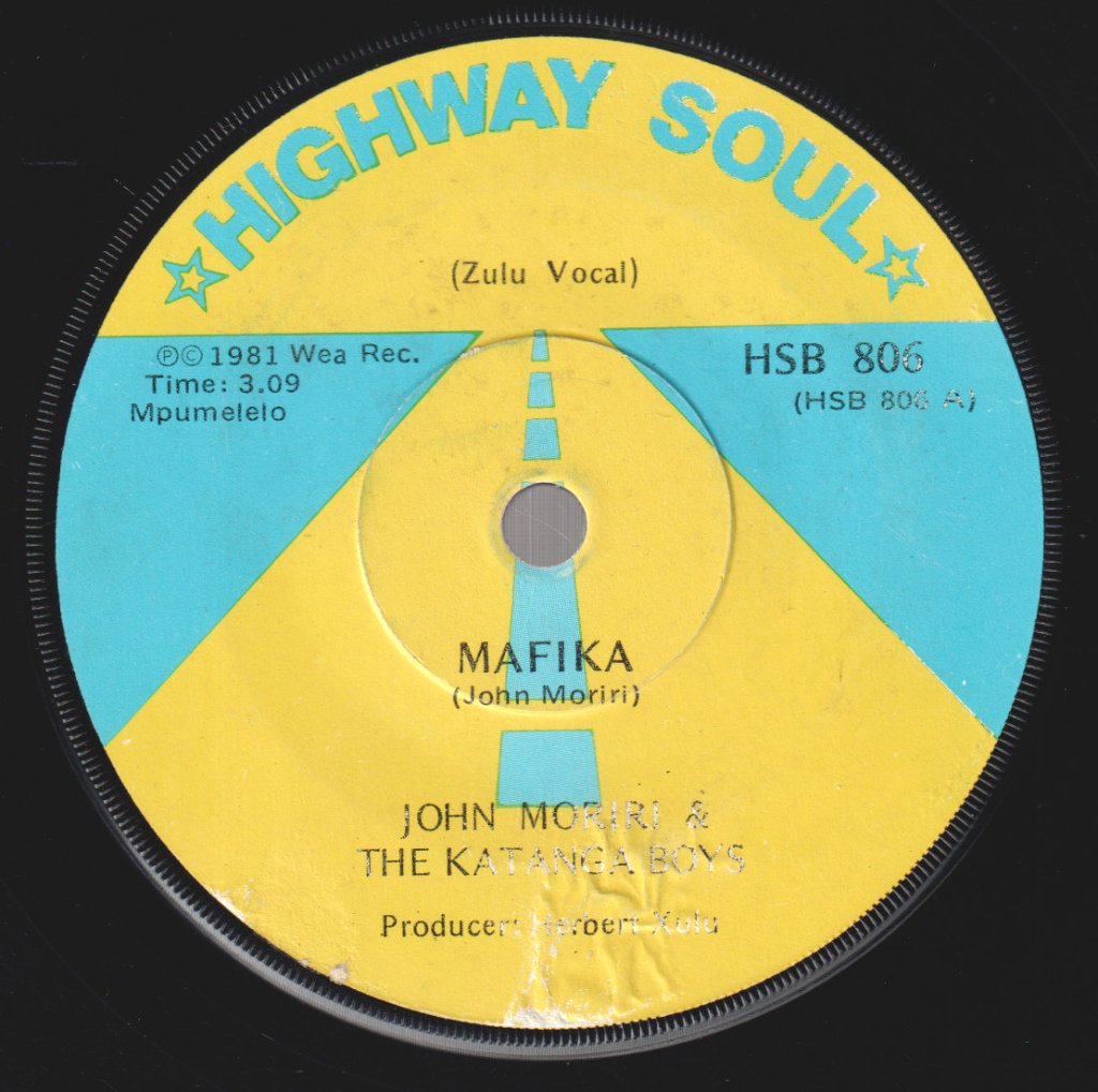 John Moriri and the Katanga Boys - Mafika - 7 Inch