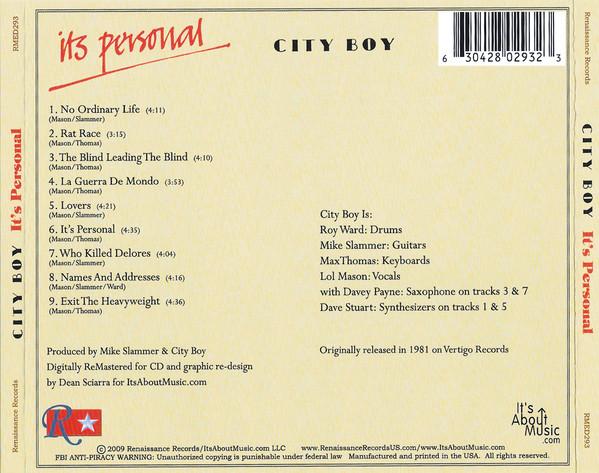 City Boy - It’s Personal - Cd