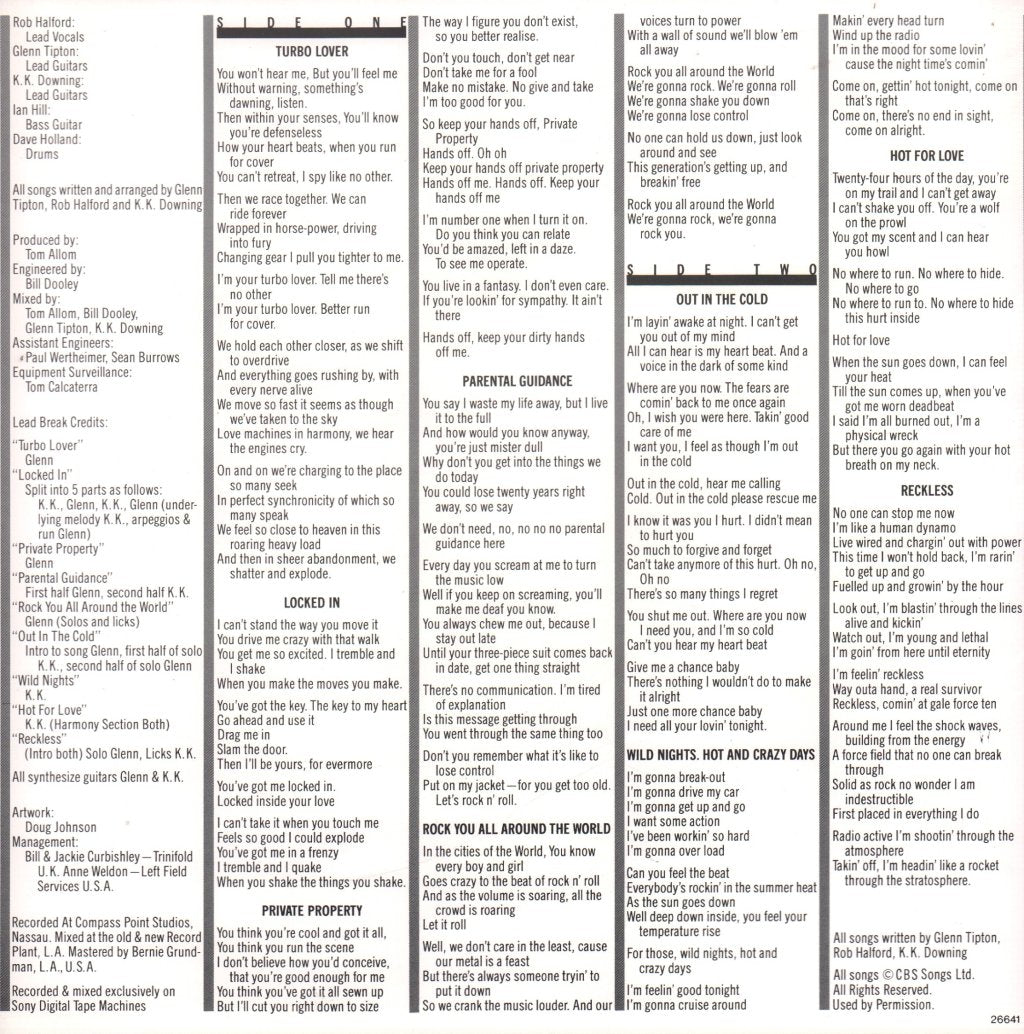 Judas Priest - Turbo - Lp