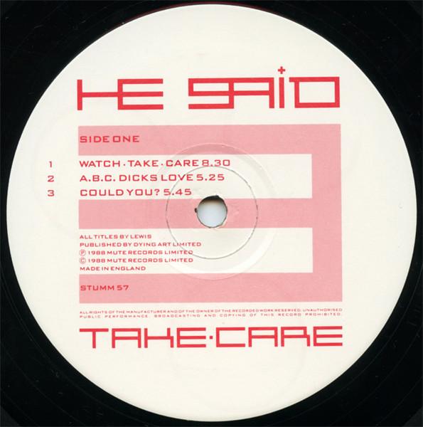 He Said - Take Care - Lp