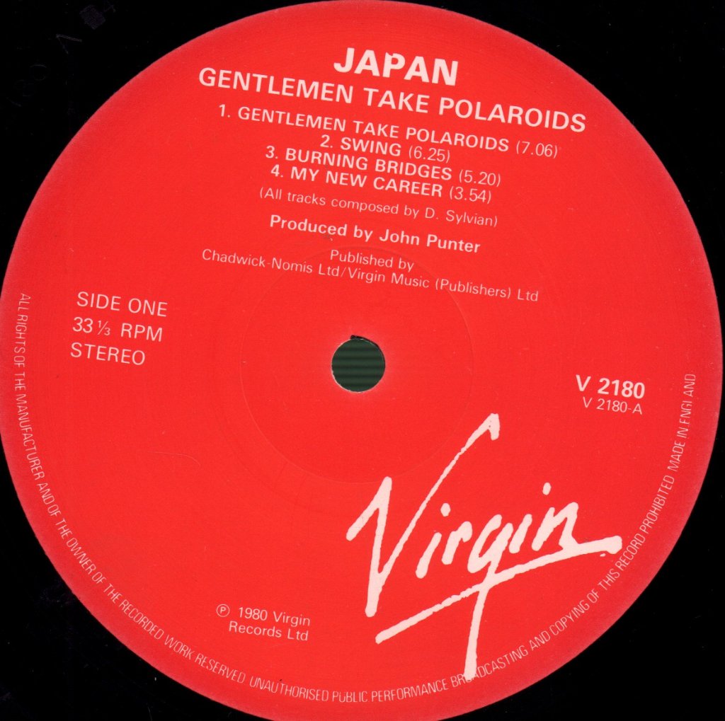 Japan - Gentlemen Take Polaroids - Lp