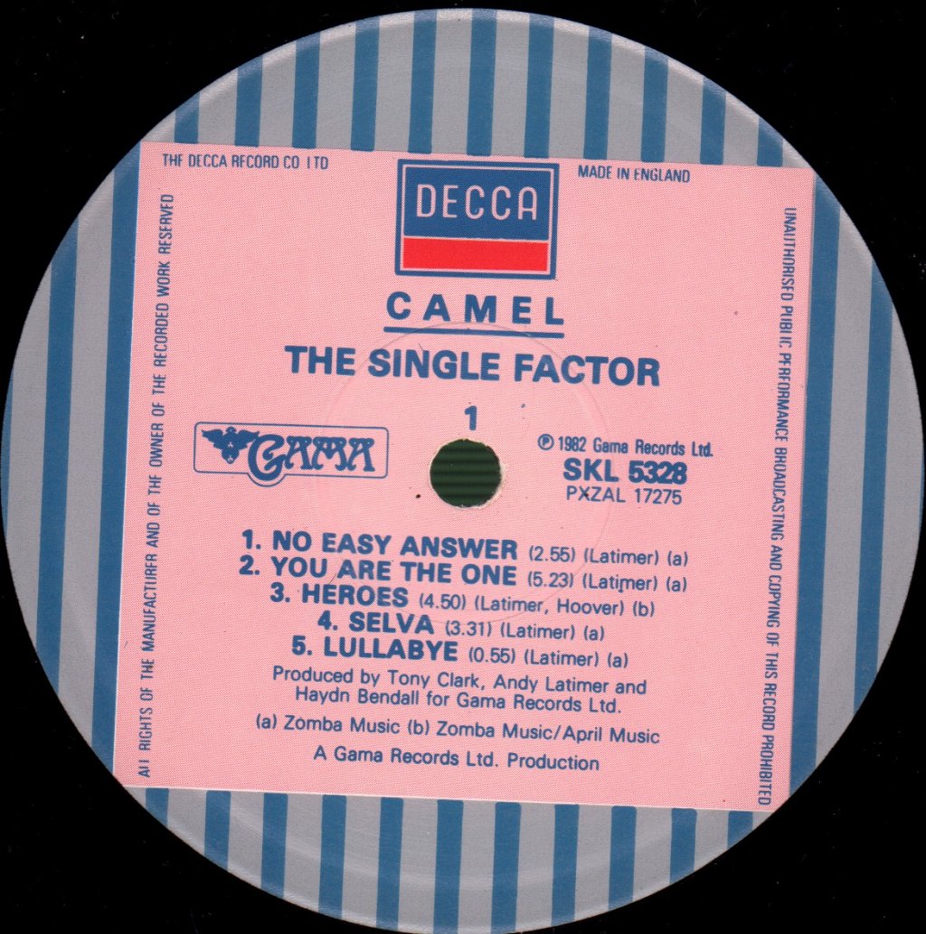 Camel - Single Factor - Lp