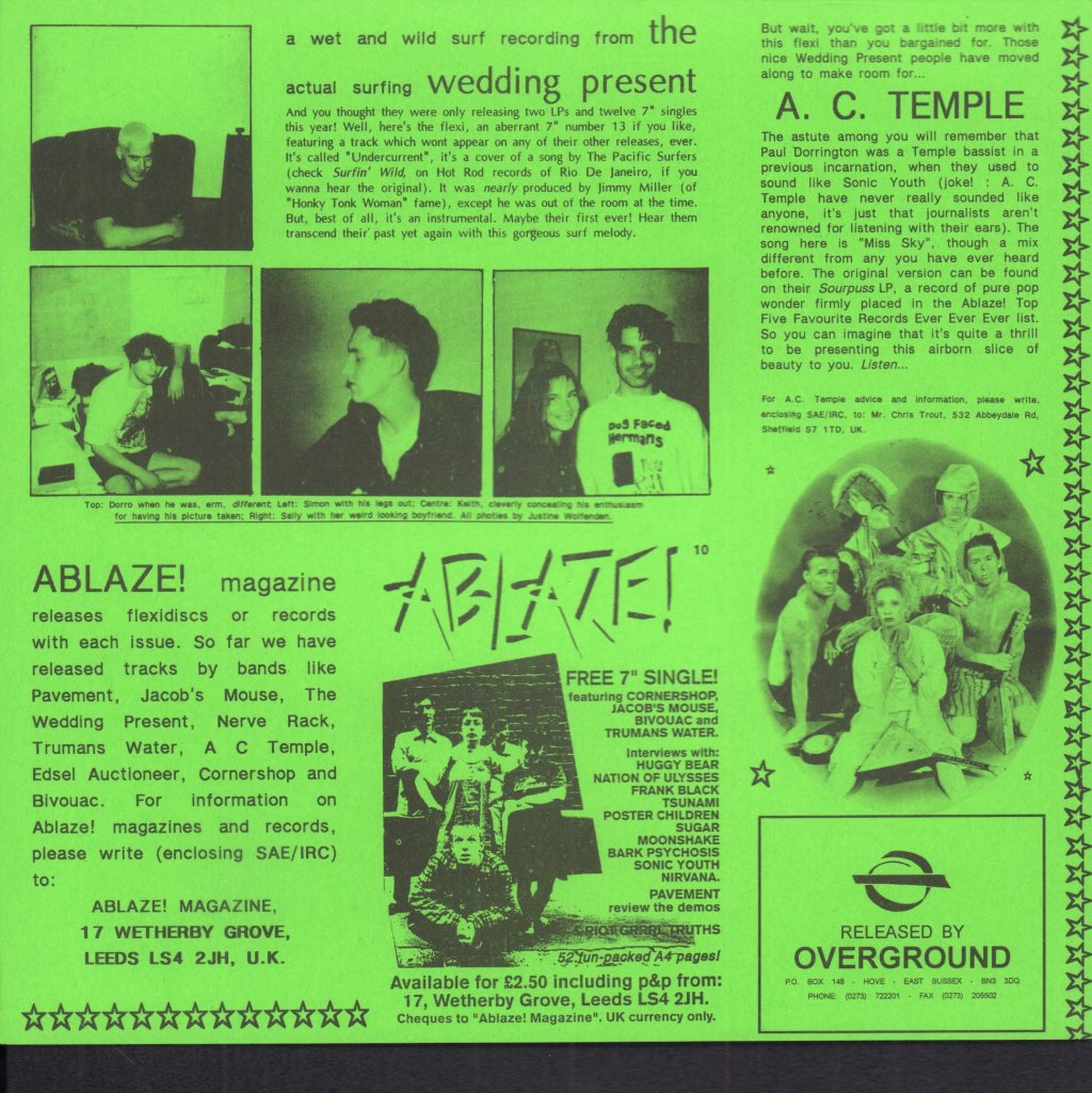 A.c. Temple / Wedding Present - Miss Sky/Undercurrent - 7 Inch