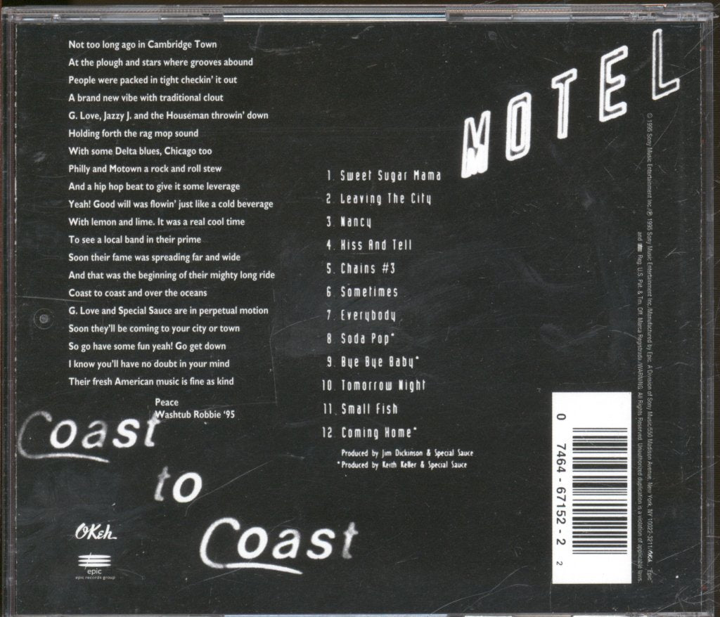 G. Love & Special Sauce - Coast To Coast Motel - Cd