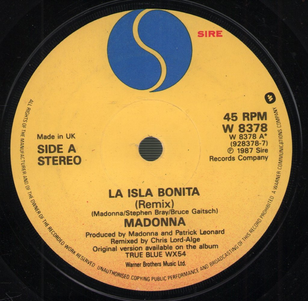 Madonna - La Isla Bonita - 7 Inch